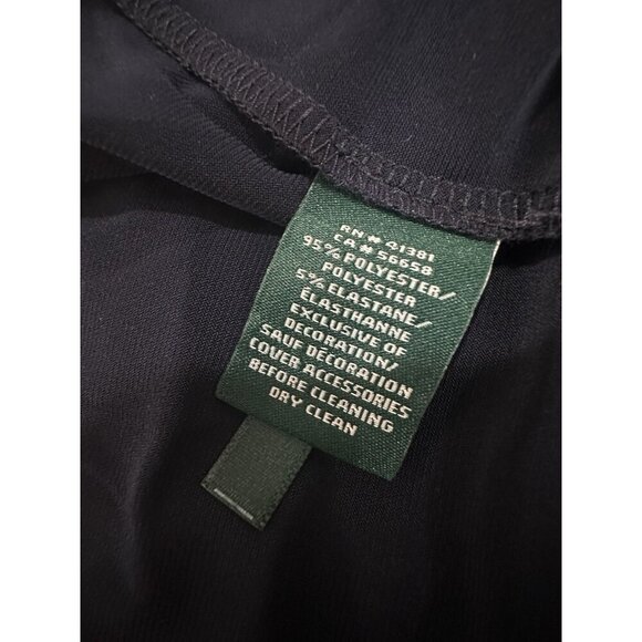 Lauren Ralph Lauren One Shoulder Evening Dress Rhinestone Embellished Sz 18 - Picture 6 of 7